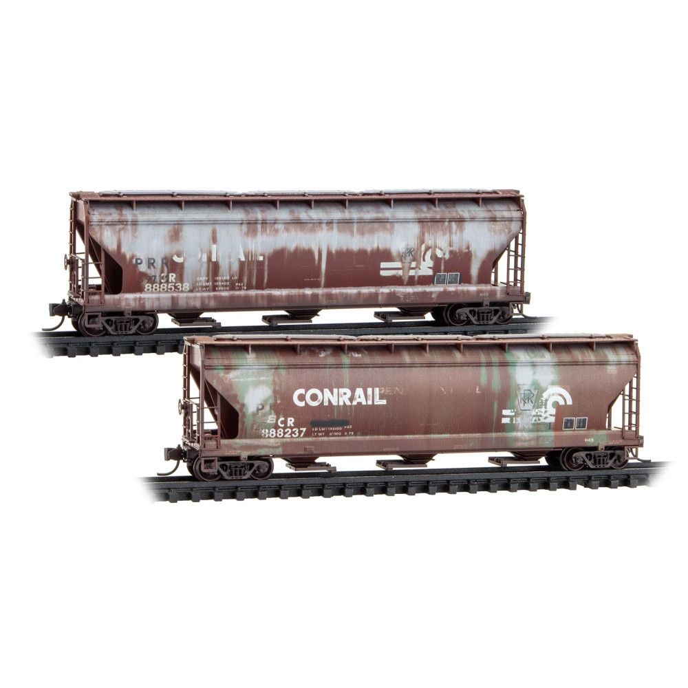 3-Bay Covered HoppersConrail ex-Pennsylvania Weathered 2-Pack