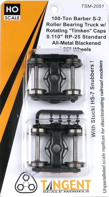 100-Ton Barber S-2 Roller Bearing Trucks w/ Timken Caps, Stucki HS-7 Snubbers