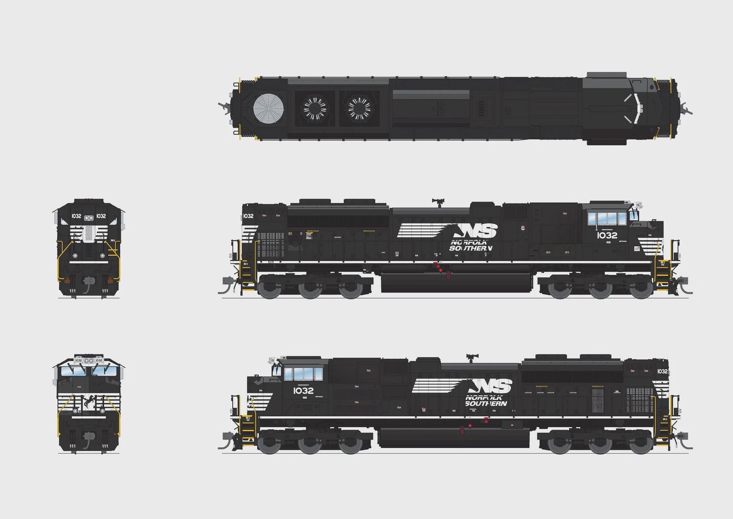 EMD SD70ACe, NS 1032, Paragon4 Sound