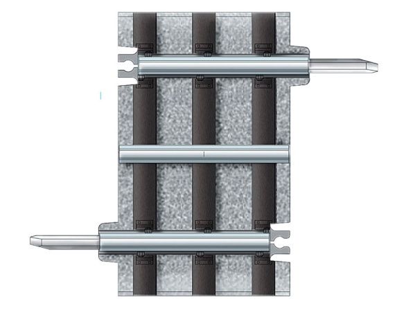 FasTrack 1 3/8" Track Section Without Roadbed