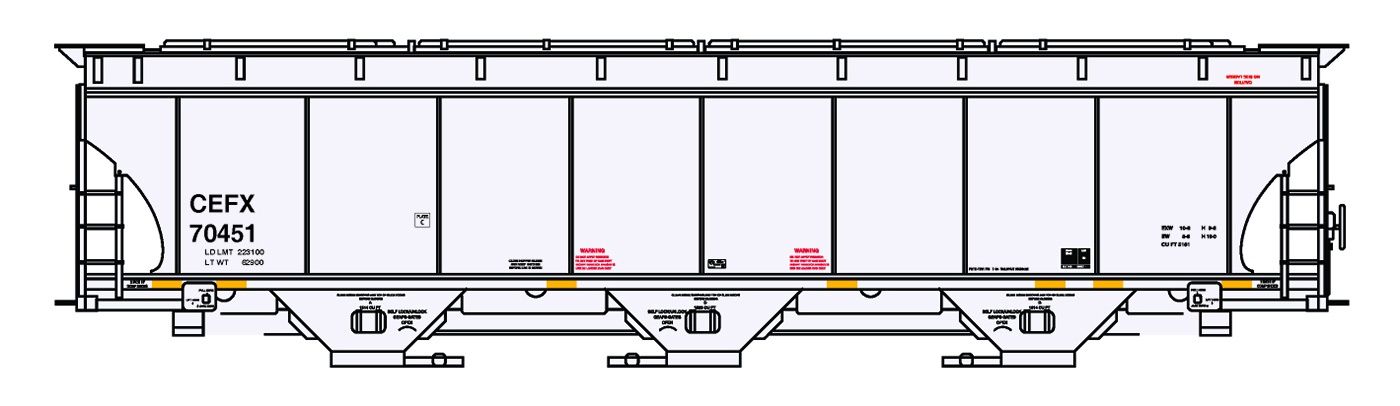Trinity 5161 Hopper CTI /CEFX, Road Number: 70451