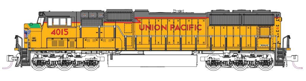 EMD SD70M w/Standard Flat Radiators - DC Union Pacific #4015