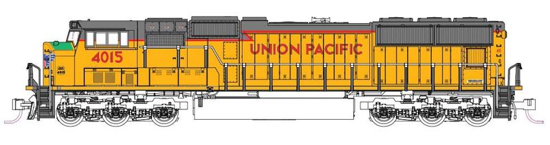 EMD SD70M w/Standard Flat Radiators - DC Union Pacific #4015