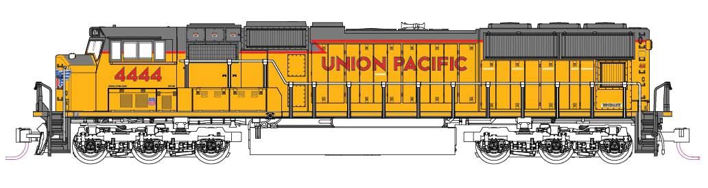 EMD SD70M with Flat Radiators - DC Union Pacific #4444