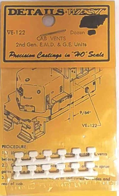 Cab Vents 2nd Gen. EMD &amp; GE Units