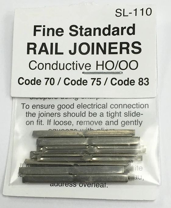 Metal Conducting Rail joiners for Code 70/75/83