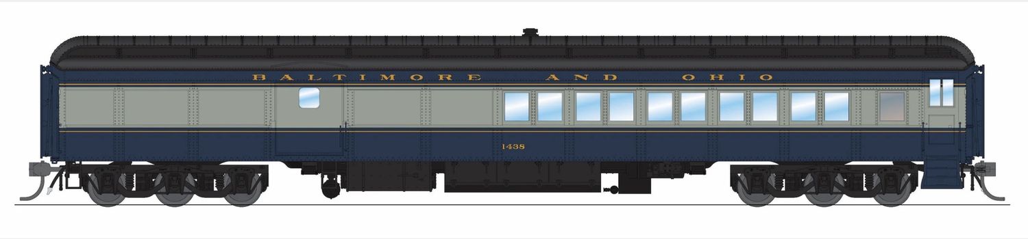 B&amp;O Baggage-Combine Car #1438, Blue &amp; Gray