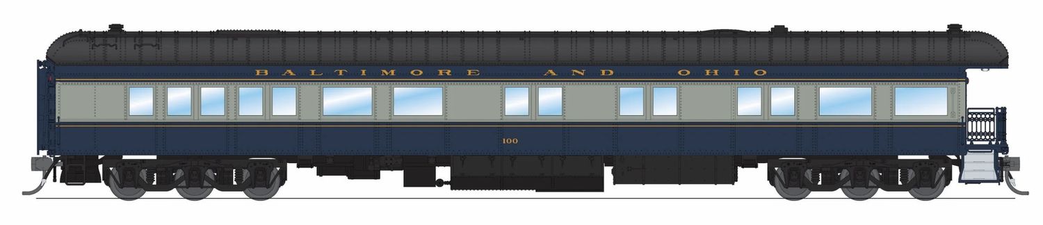 B&amp;O 80' Passenger Coach, Blue &amp; Gray