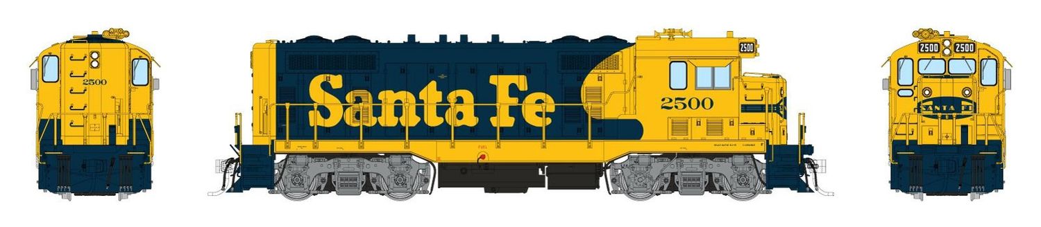 ATSF CF7 w/ Round Cab Yellow Warbonnet: #2500 Sound