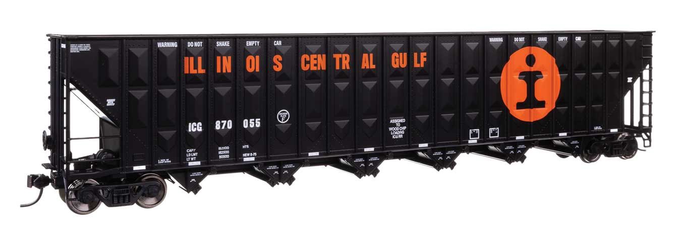 73' Greenville 7,000 Wood Chip Hopper Illinois Central Gulf #870055