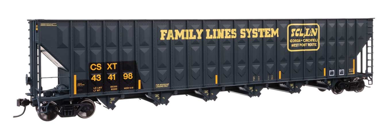 73' Greenville 7,000 Wood Chip Hopper CSX Transportation #434198 (Patched)