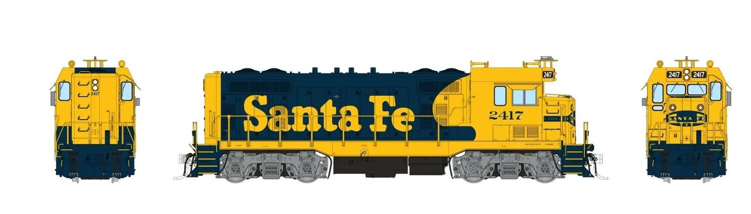 ATSF CF7 w/ Square Cab Yellow Warbonnet: #2417 Sound