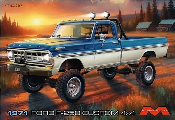 1971 Ford "Lifted" F250 Custom 4x4 1:25 Kit