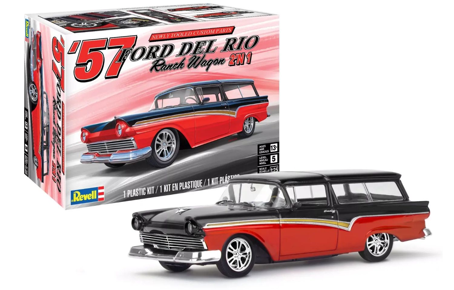 '57 Ford Del Rio Ranch Wagon 2'N1 1:25 Kit