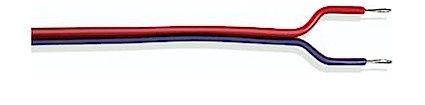Double Conductor Wire, Blue/Red