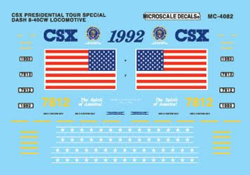 CSX Presidential Tour Special Dash 8-40CW Diesel (1992+)