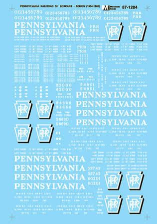 Pennsylvania Railroad 50' Boxcars (1956 - 1960) Set2