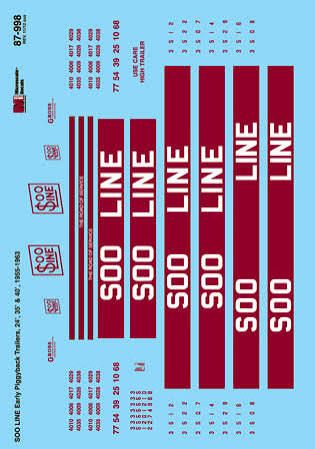 Soo Line Trailers (1955 - 1963) Piggyback Trailers