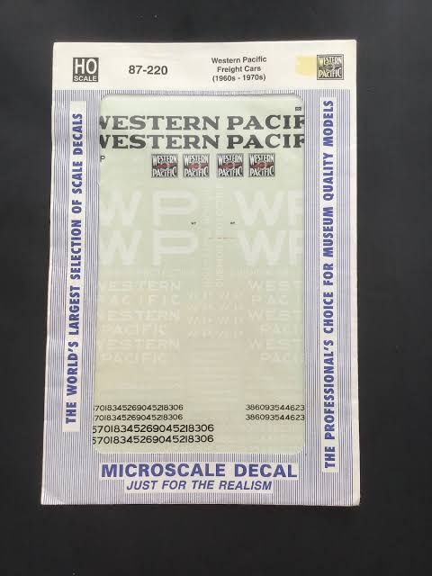 Western Pacific Freight Cars - White Lettering (1970 - 1982)