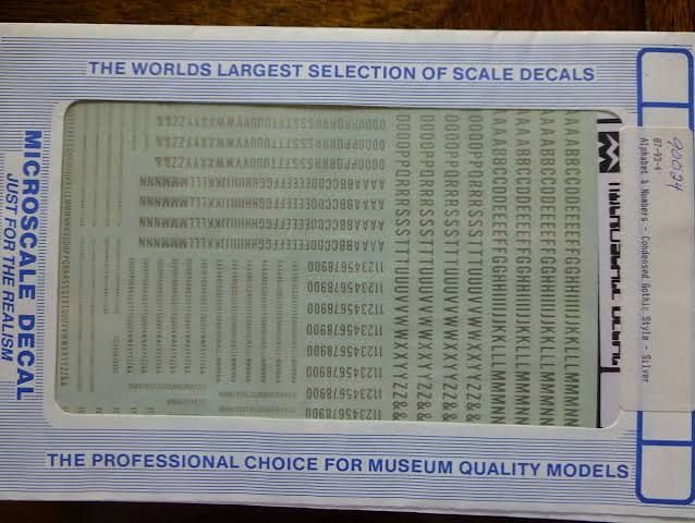 Gothic - Condensed Letters and Numbers Silver