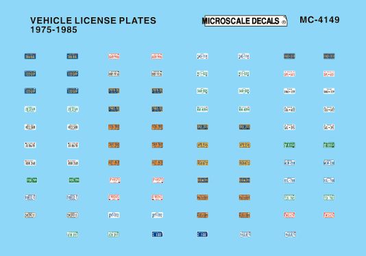 License Plates for Vehicles (1970+)
