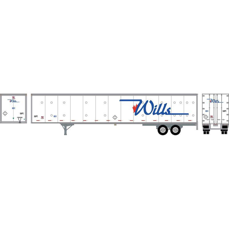 53' Wabash Plate Trailer, Willis #651