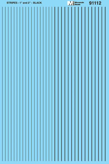 Striping 1" and 2" Widths Black