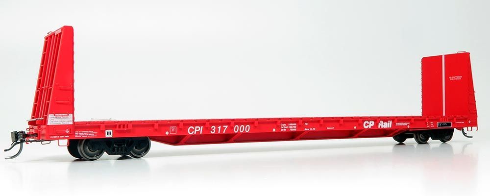 Marine Industries Bulkhead Flatcar: CP Rail - Action Red #317054