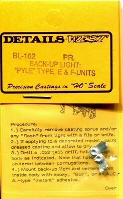 Back-Up Light: "Pyle" Type, E &amp; F Units