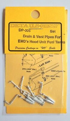 Drain &amp; Vent Pipes for EMD's Hood Unit Fuel Tanks