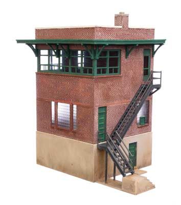 Pennsylvania Railroad Brick Interlocking Tower w/Flat Roof Kit