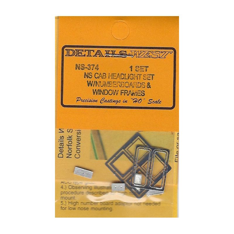 NS Cab Headlight Set w/ Number Boards &amp; Window Frames