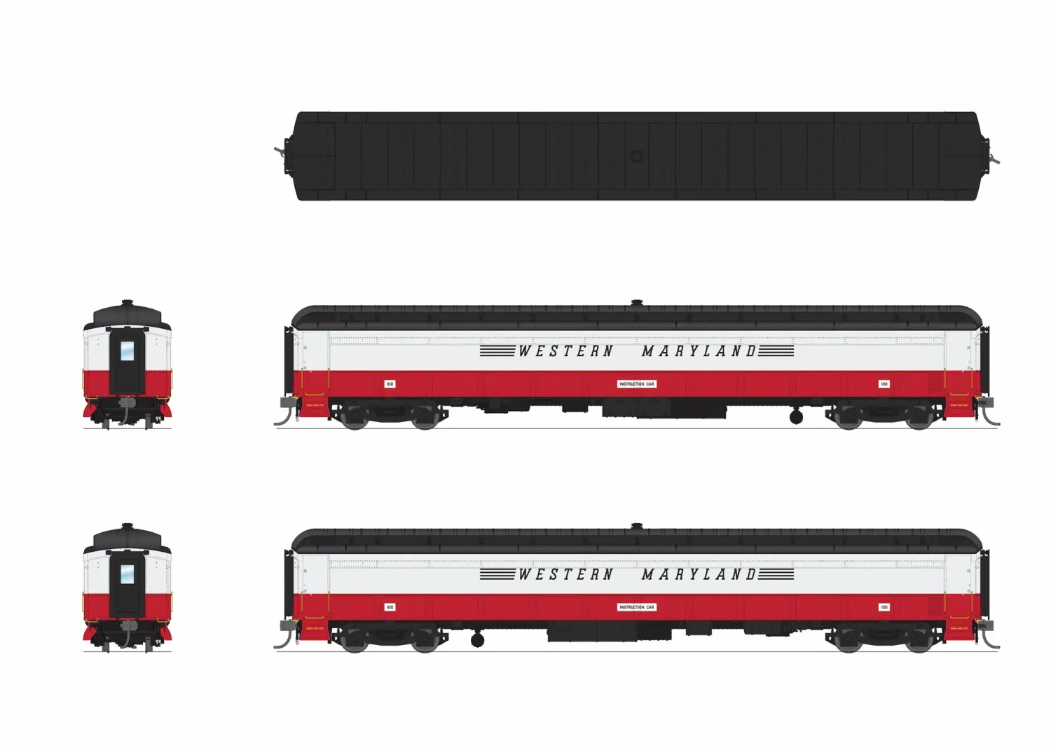 Railroad Instruction Car, Western Maryland WM 100