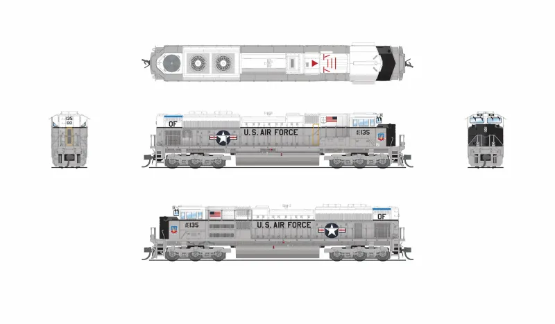 EMD SD70ACe, US Air Force #135 Fantasy Paint, Paragon4