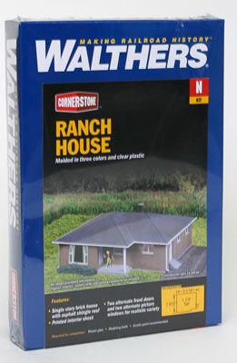Brick Ranch House N Scale