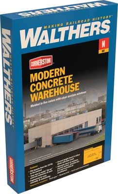 Modern Concrete Warehouse N Scale