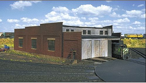 N 3-Stall Brick Roundhouse Kit