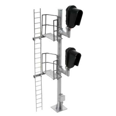 HO Double-Head Modern Hooded Signal LH