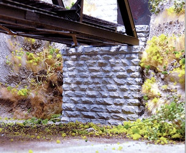 N Single-Track Cut Stone Bridge Abutment