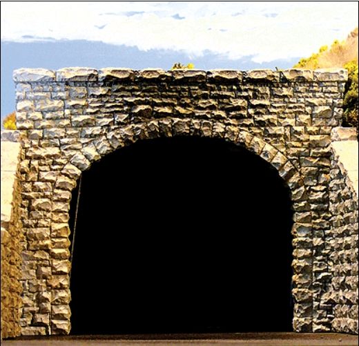 N Double Track Random Stone Tunnel Portal