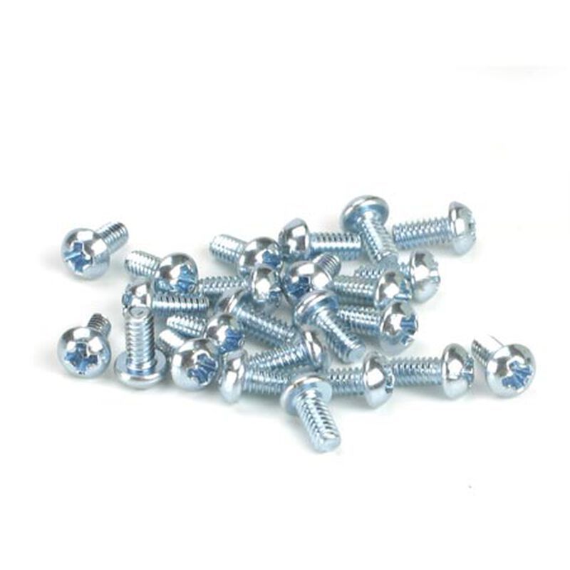 Round Head Screw, 2-56 x 3/16" (24) Black