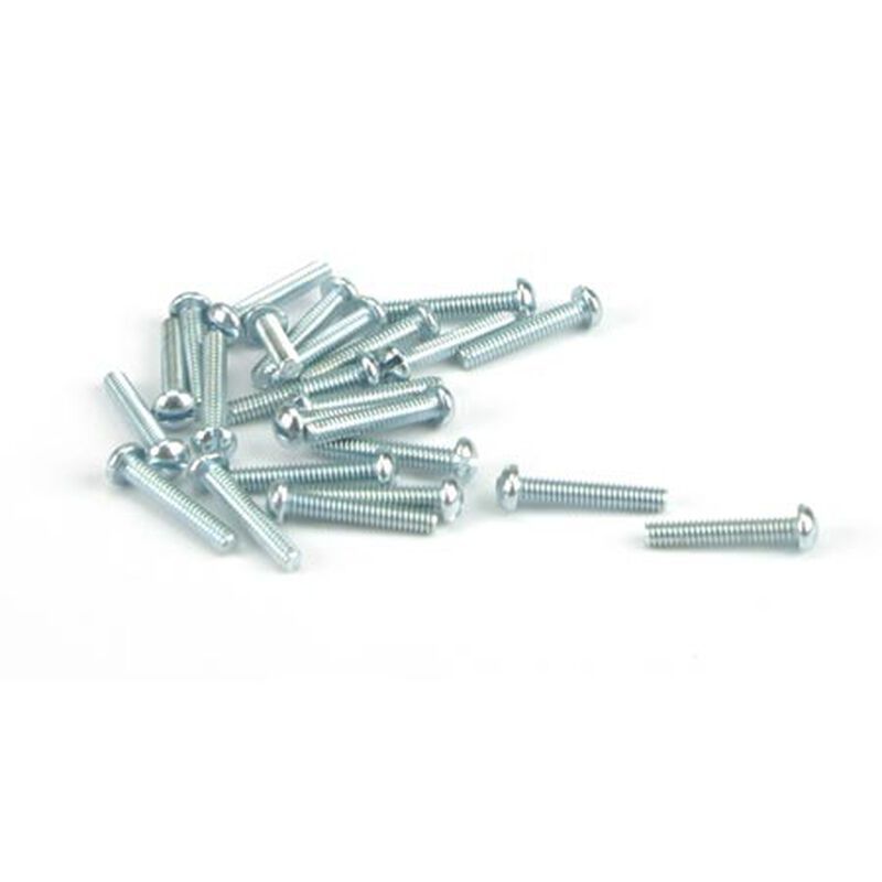 Round Head Screw, 2-56 x 1/2" (24) Black