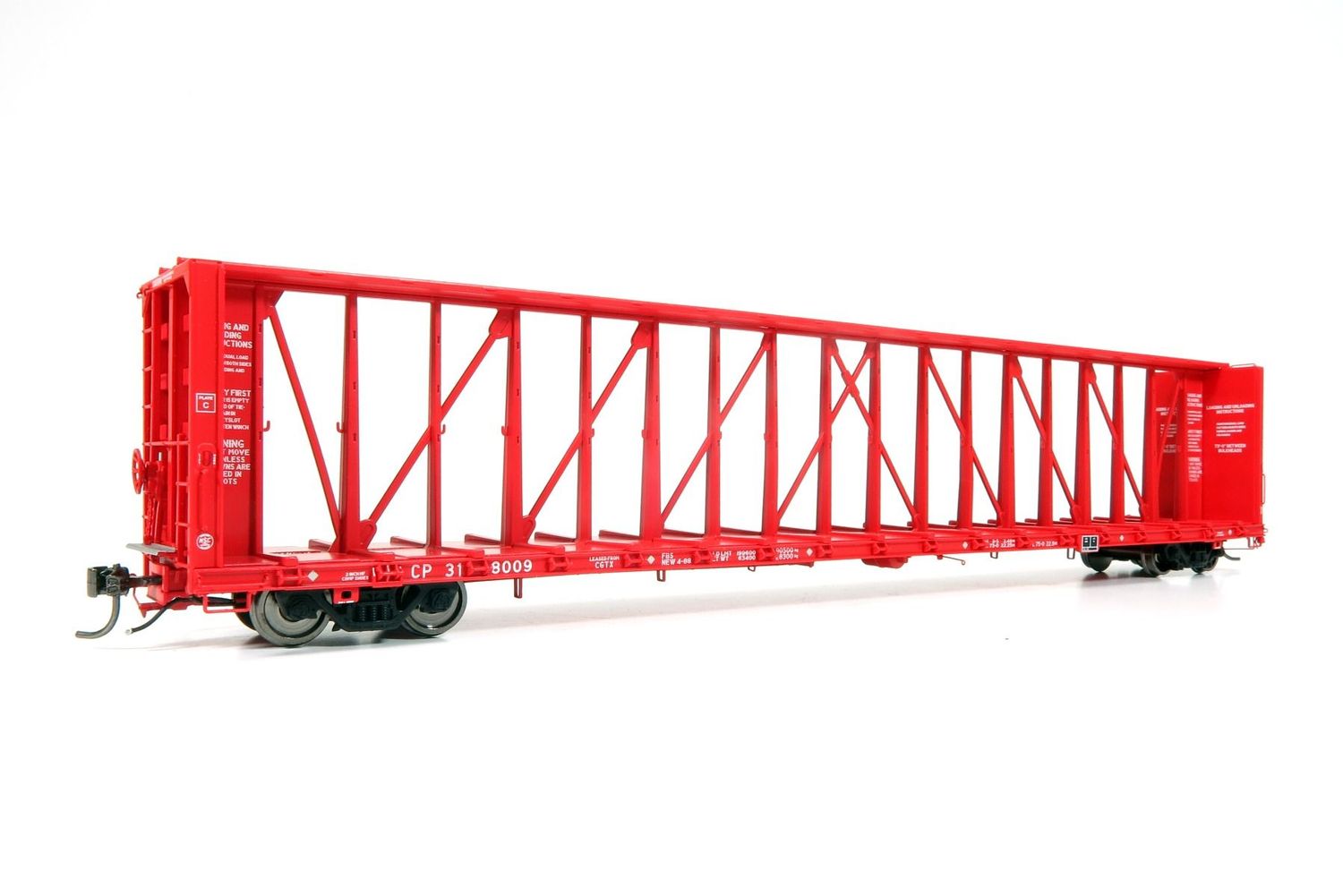 NSC Centerbeam Flatcar: CP Rail - Red #318051