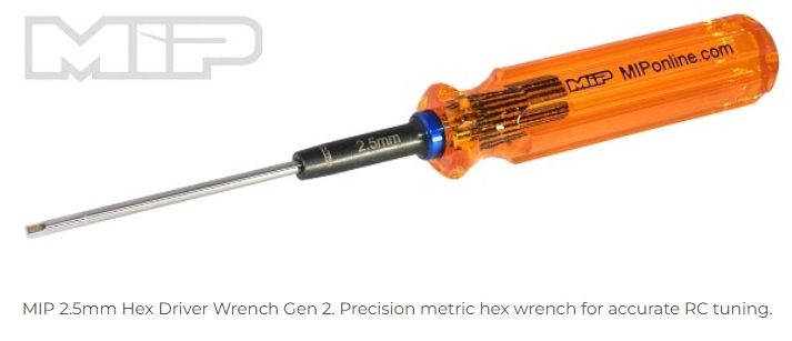 2.5mm Hex Driver Wrench - Gen 2