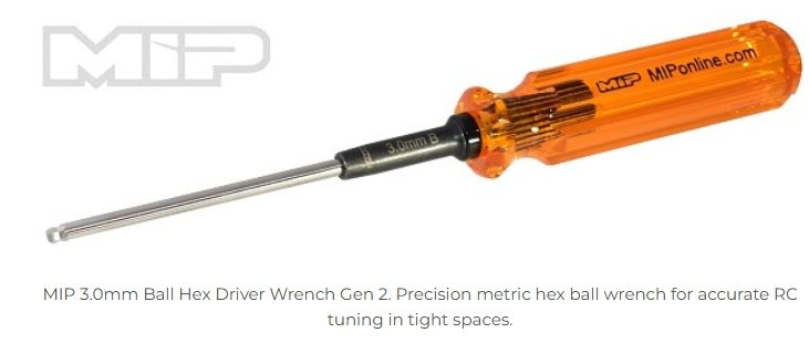 3.0mm Ball Hex Driver Wrench - Gen 2