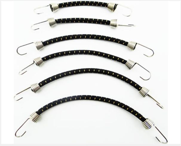 1:10 Scale elastic cord Set (6) Black W/ Light Tan