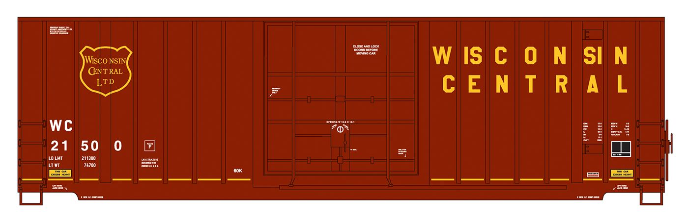 Gunderson 50' High Cube Wisconsin Central, Road Number: 21500
