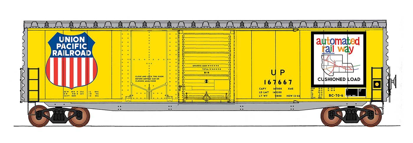 50' PS-1 Double Door Boxcar Union Pacific #168043