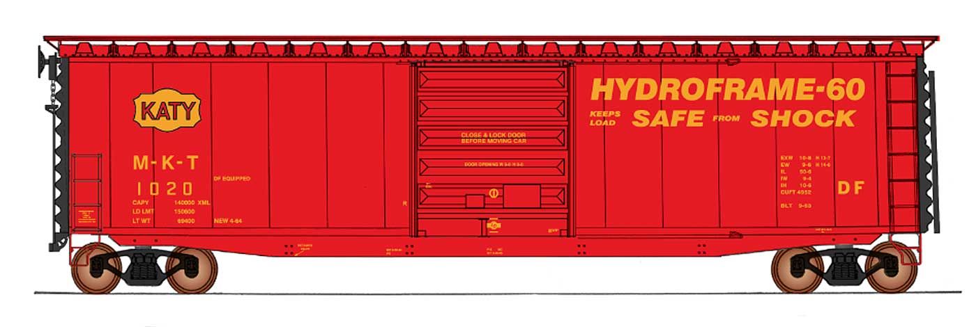 50' PS-1 Single Door Boxcar Missouri - Kansas - Texas #1041