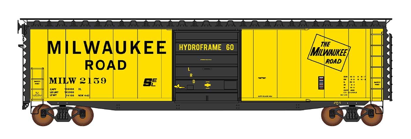 50' PS-1 Single Door Boxcar Milwaukee Road #2151